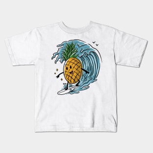 Pineapple Surfing Kids T-Shirt